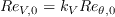 Re_{V,0} = k_V Re_{\theta,0}