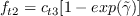 f_{t2} = c_{t3}[1 - {exp}(\tilde{\gamma})]
