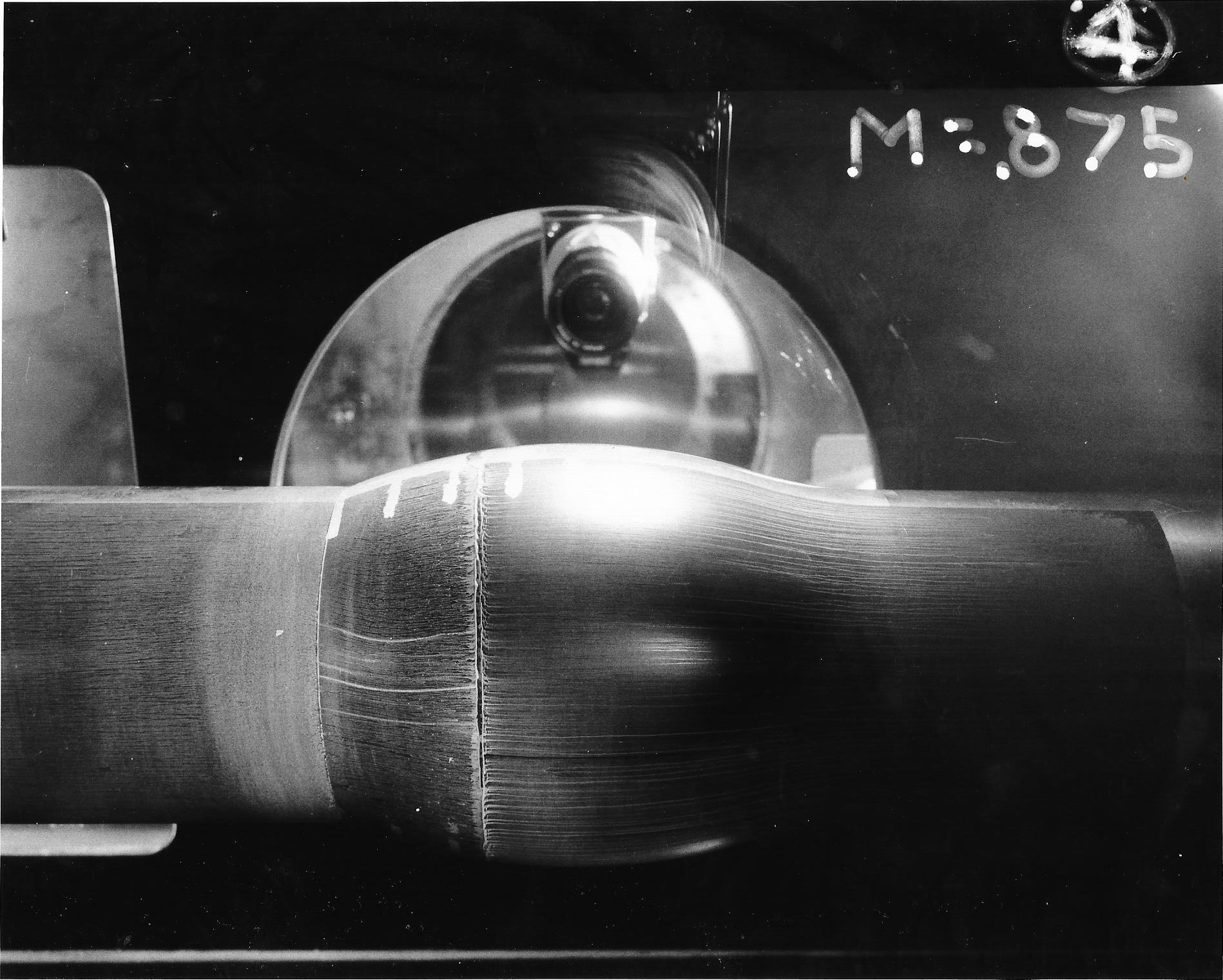 Axisymmetric Transonic Bump oil flow in 2ft x 2ft tunnel