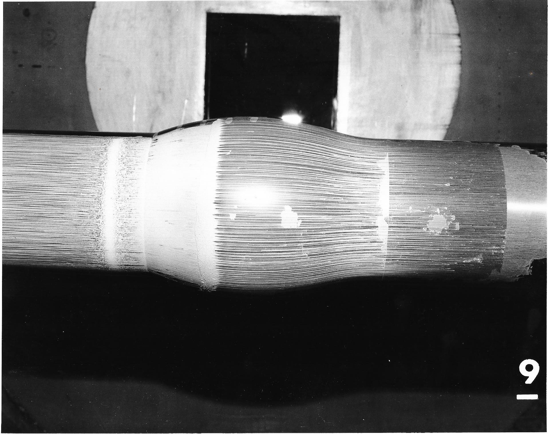 Axisymmetric Transonic Bump oil flow in 6ft x 6ft tunnel