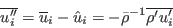 \overline{u_i''}=\overline{u}_i-\hat{u}_i=-\bar{\rho}^{-1}\overline{\rho'u_i'}