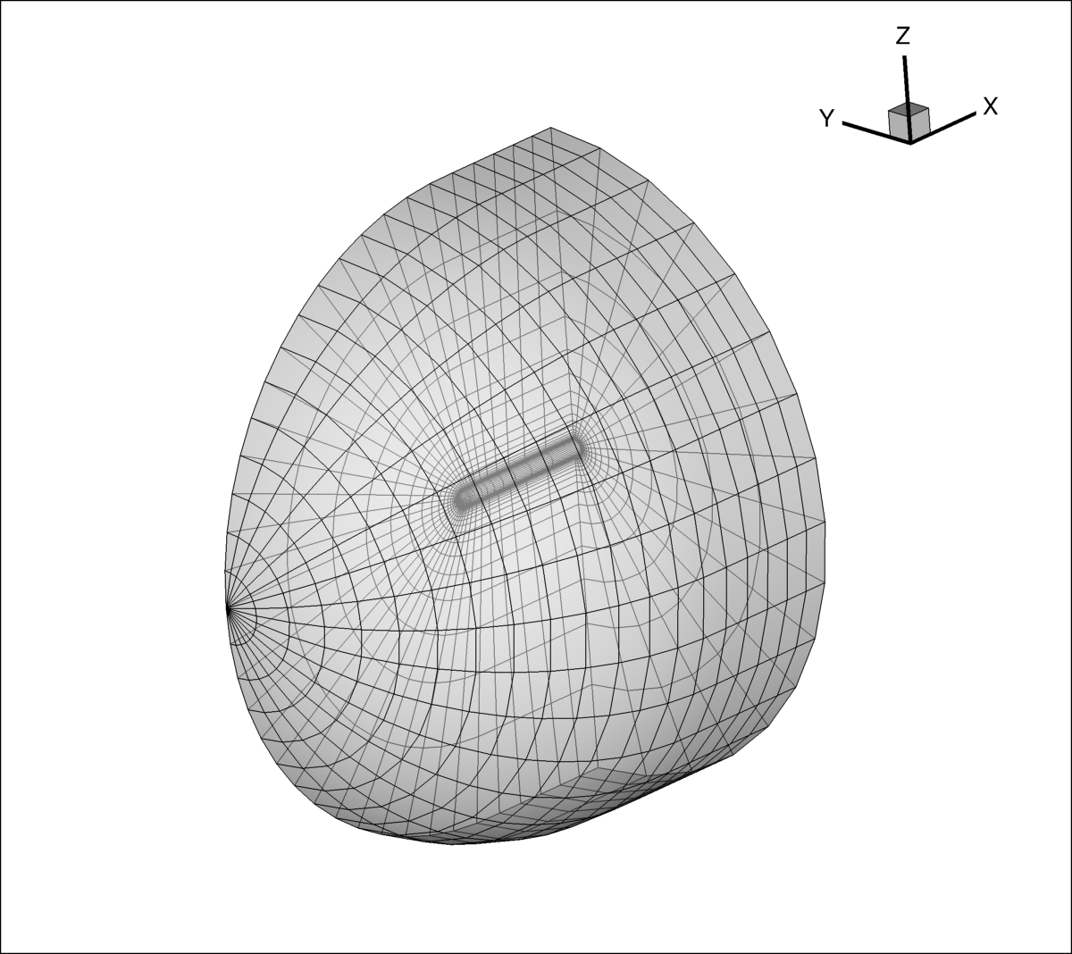 view of 21x37x17 structured half-plane grid