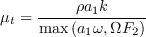 \mu_{t}=\frac{\rho a_{1} k}{\max \left(a_{1} \omega, \Omega F_{2}\right)}