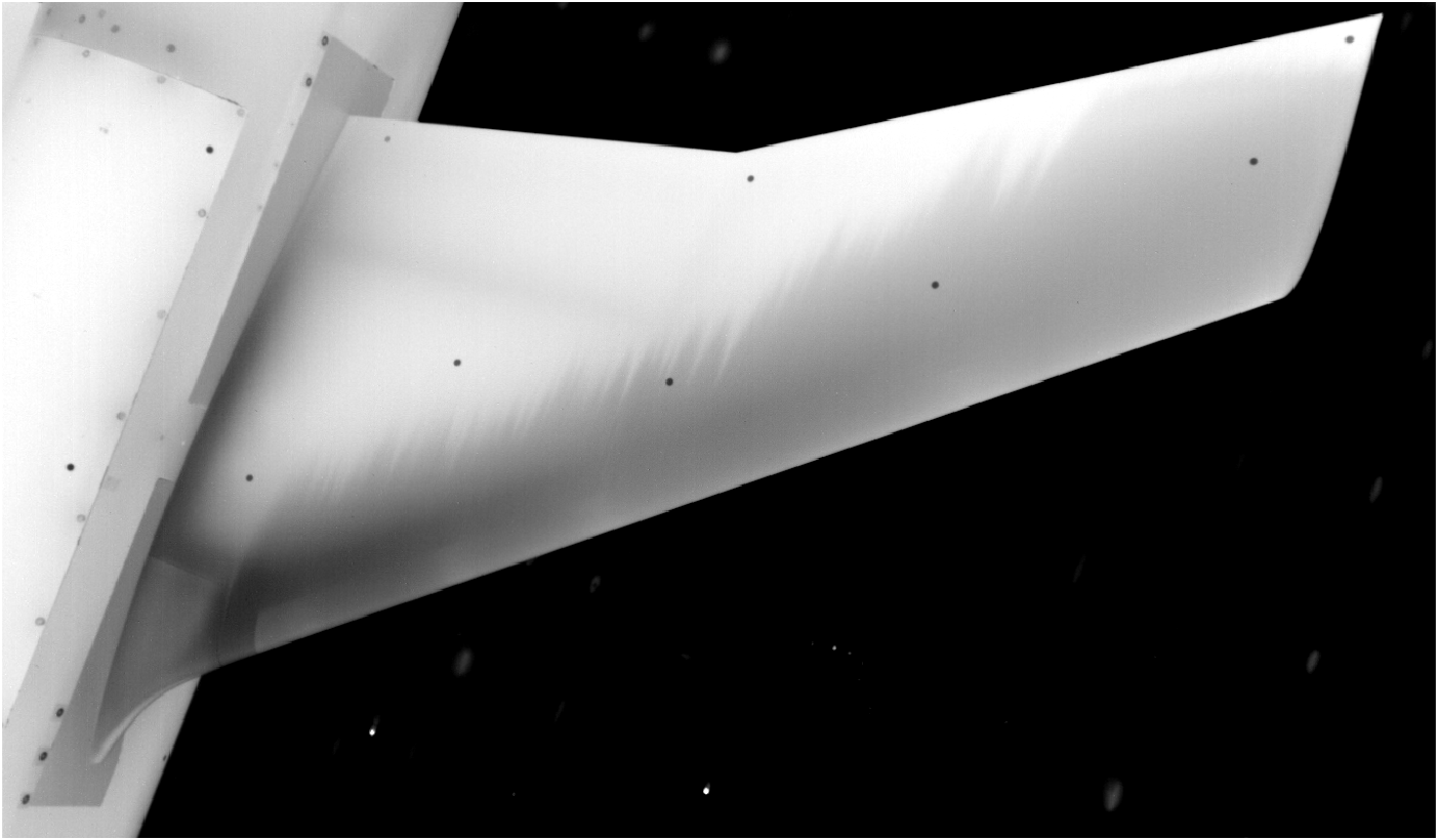 Example IR photo showing transition pattern, alpha=-4 deg