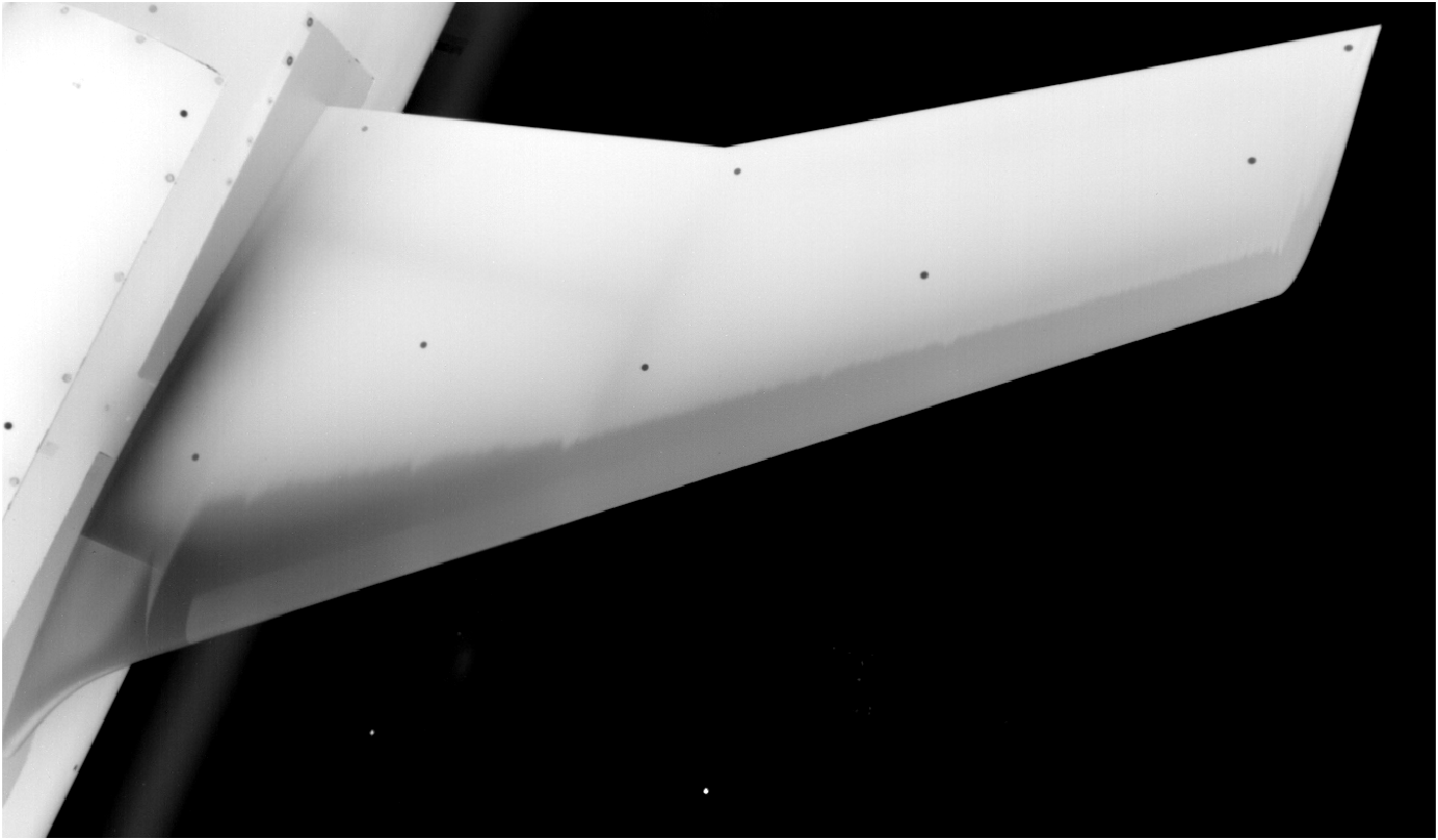 Example IR photo showing transition pattern, alpha=4 deg