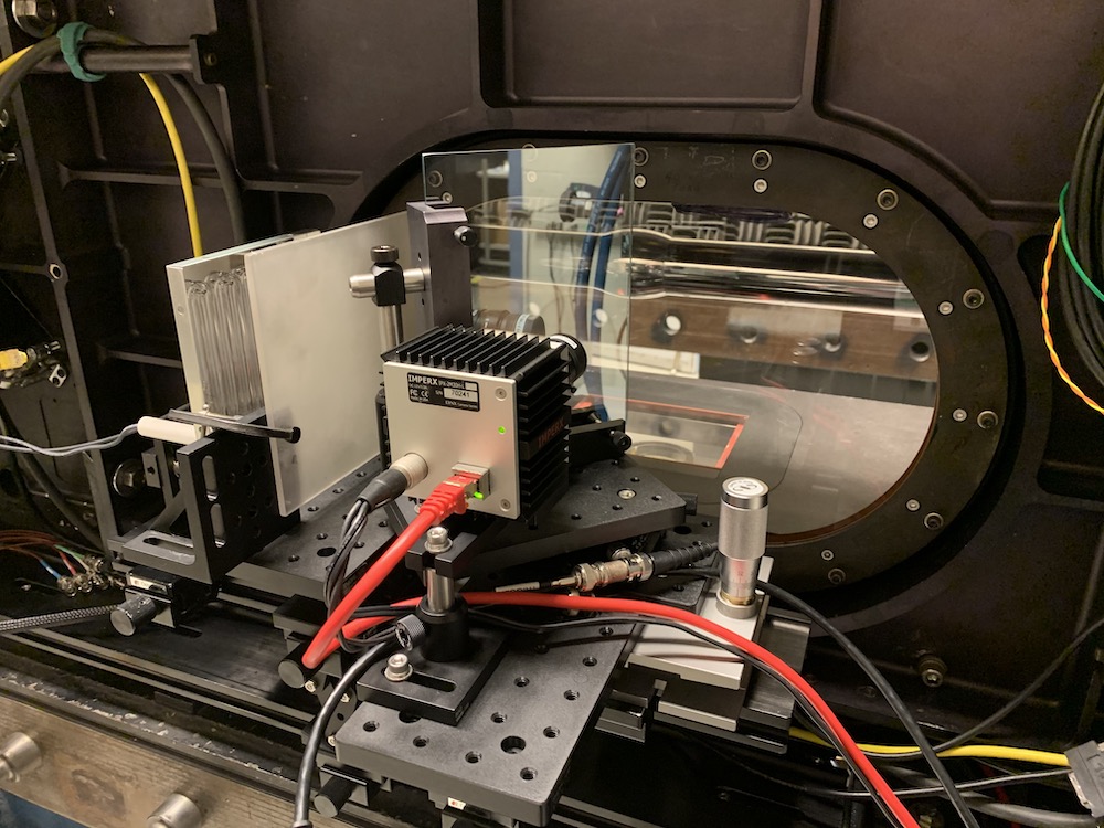 Photo 2 of the axisymmetric transonic hump model installed into Sandia’s Trisonic Wind Tunnel