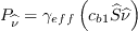P_{\widehat \nu} = \gamma_{eff} \left( c_{b1}\widehat S \widehat \nu \right)