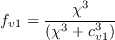 f_{v1} = \frac{\chi^3}{\left( \chi^3 + c_{v1}^3\right)}