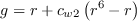 g = r + c_{w2}\left( r^6 -r \right)