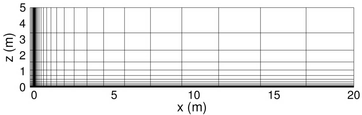 Mesh used in SST-2003-LM2009 computations.