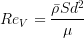 Re_V = \frac{\bar{\rho } S d^2}{\mu}