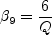 \beta_9 = \frac{6}{Q}