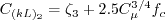 C_{(kL)_2} = \zeta_3 + 2.5 C_{\mu}^{3/4} f_c