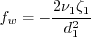 f_w = -\frac{2 \nu_1 \zeta_1}{d_1^2}