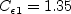 C_{\epsilon 1} = 1.35