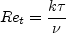 Re_t = \frac{k \tau}{\nu}