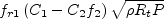 f_{r1} \left( C_1 - C_2f_2 \right) \sqrt{\rho R_t \cal P}