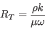 R_T = \frac{\rho k}{\mu \omega}