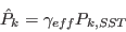 \hat P_k = \gamma_{eff} P_{k,SST}