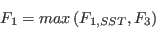 F_1 = max \left( F_{1,SST},F_3 \right)
