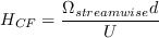 H_{CF} = \frac{\Omega_{streamwise} d}{U}
