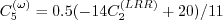 C_5^{(\omega)} = 0.5 (-14 C_2^{(LRR)} + 20)/11