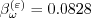 \beta_{\omega}^{(\varepsilon)} = 0.0828