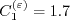 C_1^{(\varepsilon)} = 1.7