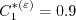 C_1^{*(\varepsilon)} = 0.9