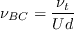 \nu_{BC} = \frac{\nu_t}{U d}