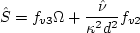 \tilde S = f_{v3} \Omega + \frac{\tilde \nu}{\kappa^2 d^2} f_{v2}