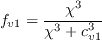 f_{v1} = \frac{\chi^3}{\chi^3 + c_{v1}^3}