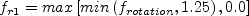 f_{r1} = {\rm max} \left[ {\rm min} \left( f_{rotation}, 1.25 \right),
   0.0 \right]