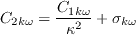 C_{2k\omega} = \frac{C_{1k\omega}}{\kappa^2} + \sigma_{k \omega}
