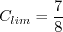 C_{lim} = \frac{7}{8}