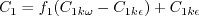 C_1 = f_1(C_{1k\omega} - C_{1k\epsilon}) + C_{1k\epsilon}